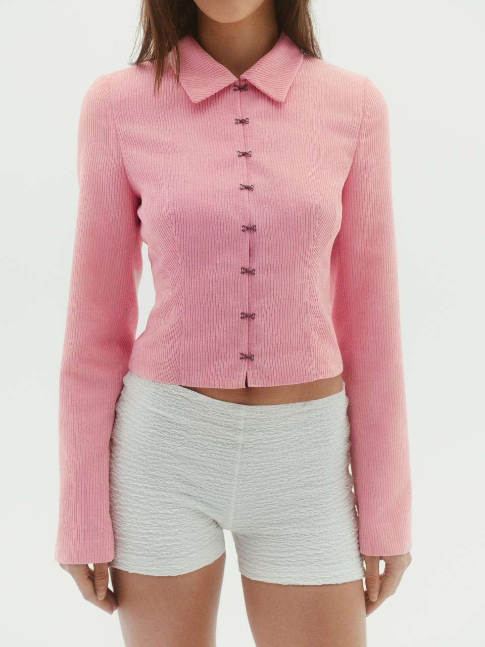 Velvet-Finish Fitted Jacket